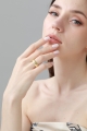 Minimalist spiral ring   open circle band 5