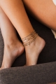 Mix   match dainty gold anklet bracelet set  1