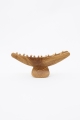 Nature-inspired wood grain metal hair claw clip with rustic design