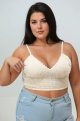 Plus daisy   gingham smocked bralette