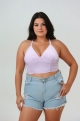 Plus size ruched bralette for boho style