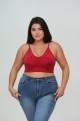 Plus size seamless couture textured brami with pad