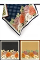 Polka dot   floral reversible bandana     silky doublesided scarf 4