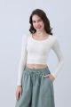 Secondskin long sleeve crop top     seamless   breathable 5