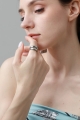 Sleek geometric ring   openended highshine design