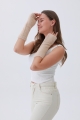 Solid color arm warmers     cozy and stylish for winter texting