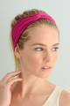 Solid twist headband in berry color, a trendy and stylish hair accessory for women.
