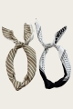 Striped silky bandana     multipurpose fashion scarf