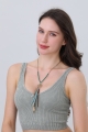 Tassel   beaded charm necklace 3