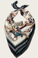 Ten horses silky scarf     classic print bandana 3