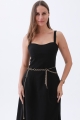 Triplelayer rhinestone belt     tassel trim