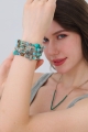 Turquoise drift bracelet     beaded stack 5