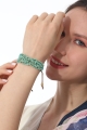 Turquoise gold layered boho bracelet
