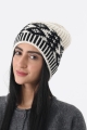 Vintage fair isle knit beanie soft warm geometric pattern winter skull cap