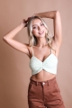 vintage inspired knit patterned brami top mint wholesale supplier