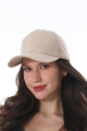Women soft suede solid baseball cap adjustable curved brim sun hat