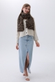 Woven leopard print rectangle scarf     classic animal pattern