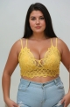 Xlarge plus size padded crochet lace longline bralette