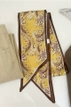 Floral Print Slim Silk Scarf For Women