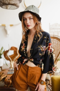 Lush Rose Kimono Wrap – Elegant Floral Layering Piece