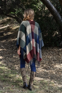 Cozy Plaid Ruana Wrap – Stylish Plaid Wrap ✨