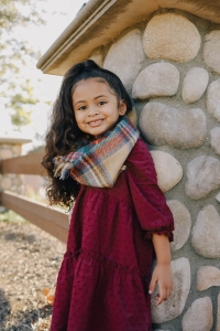 Kids Flannel Frayed Infinity Scarf – Cozy and Stylish Winter Accessory 