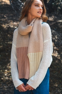 Knitted Open Work Oblong Scarf