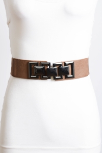 Mocha Elastic Fashion Belt – Chic & Stretchy Fit ✨