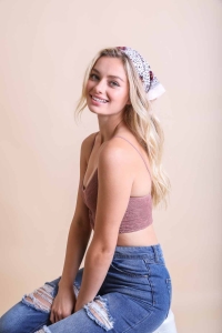 Orchid Floral Square Bandana – Stylish and Soft 💫