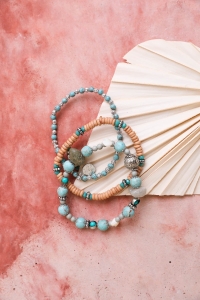 Turquoise Mixed Bead Bracelet – Bold and Beautiful Stackable Design