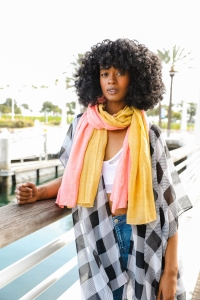 Two Tone Woven Lightweight Scarf