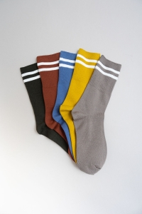Retro Stripe Wool Blend Socks
