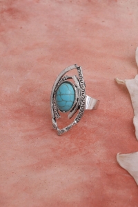 Western Native Adjustable Turquoise Ring