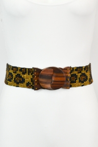 Leopard Pattern Bead Belt
