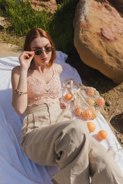 Crochet Daisy Longline Bralette Plus