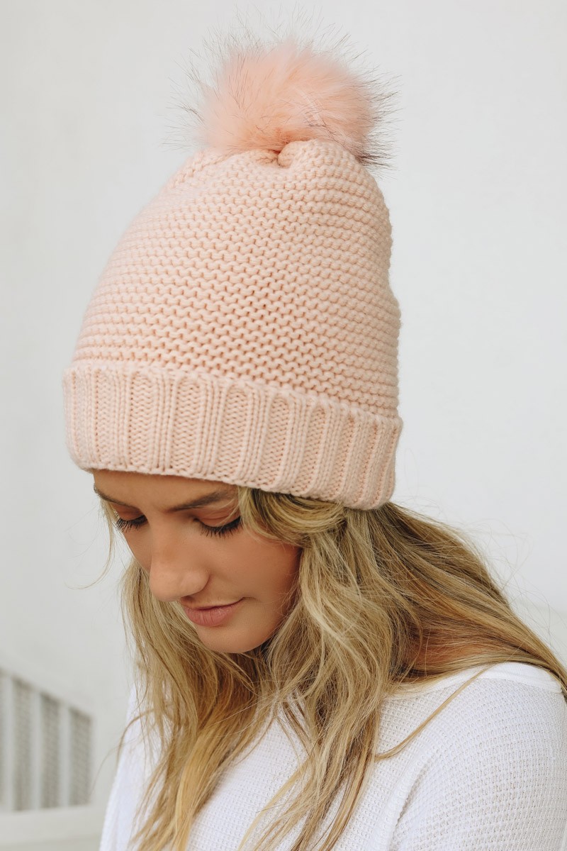 pink sherpa beanie leto wholesale